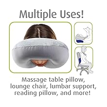 Cloudz Microbead Airplane Travel Neck Pillow Provides Neck and Head Support and Lumbar Support
