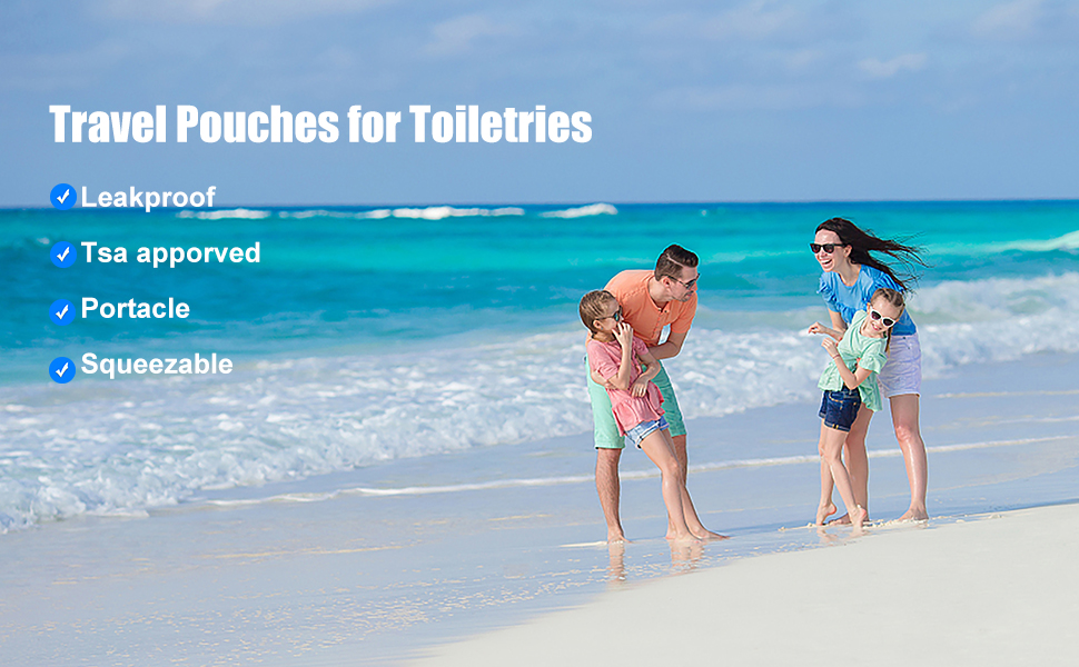 refillable travel pouches