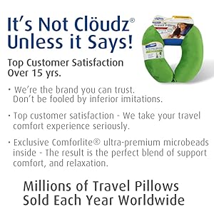Cloudz Microbead Travel Neck Pillow 