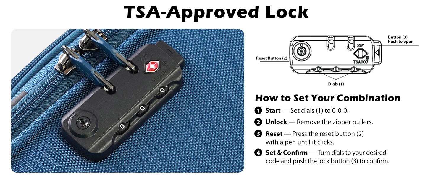 55 How to set TSA lock