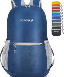 ZOMAKE Ultra Lightweight Hiking Backpack 20L, Packable Small Backpacks Water Resistant Daypack for Women Men(Navy Blue)