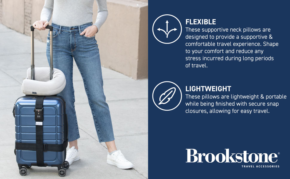 Fleece travel pillow for airplanes and airport naps