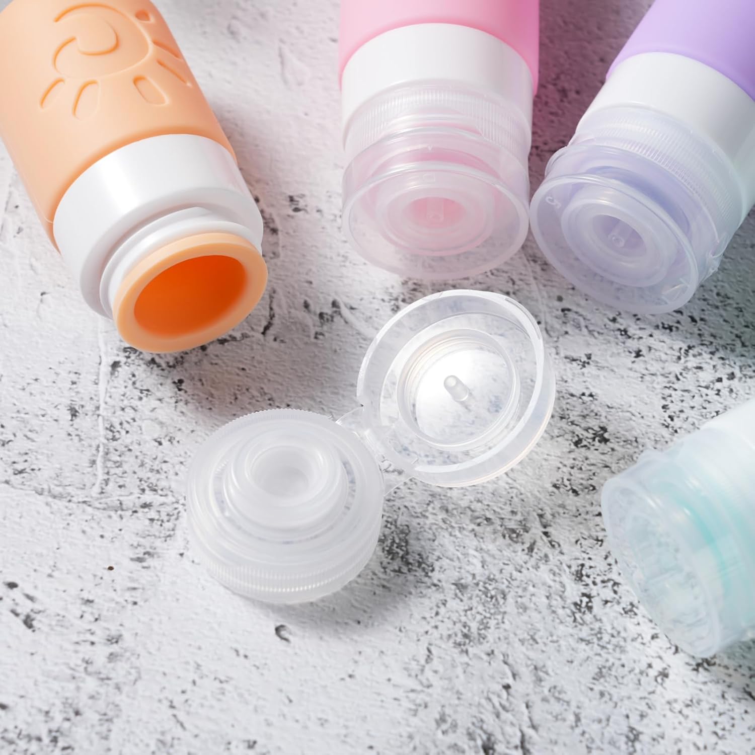 1769351709 18 Pack travel Bottles for Toiletries TSA Approved Silicone Travel Containers Leak Proof Refillable Travel Accessories for Shampoo Conditioner Lotion Body WashMulticolored C.jpg