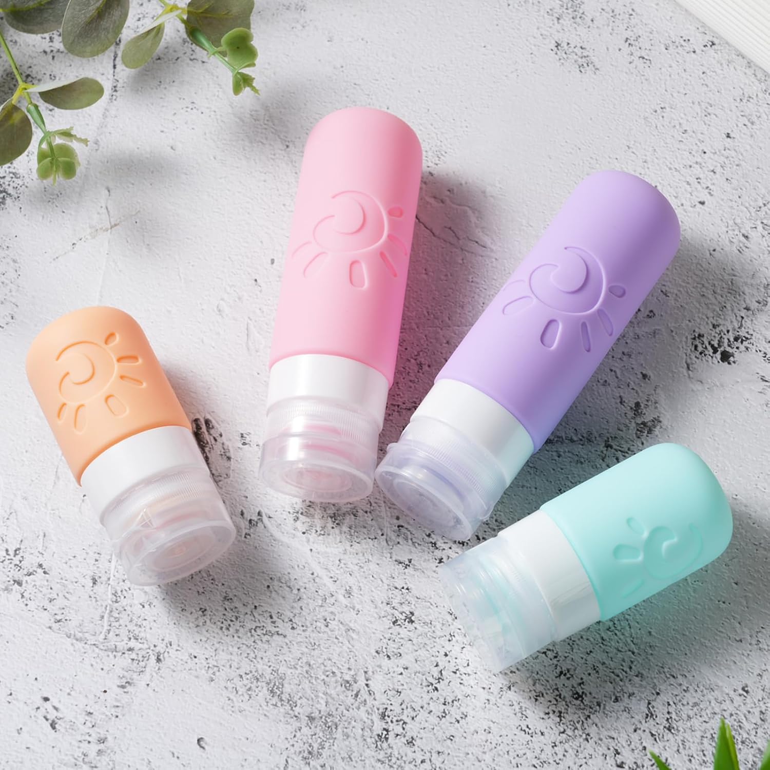 1769351711 18 Pack travel Bottles for Toiletries TSA Approved Silicone Travel Containers Leak Proof Refillable Travel Accessories for Shampoo Conditioner Lotion Body WashMulticolored C.jpg