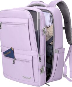 BALEINE Travel Backpack for Women Men, Large Sturdy Carry On Laptop Backpack Gifts for Business, Casual, Weekender, Hiking (Large, Lavender)