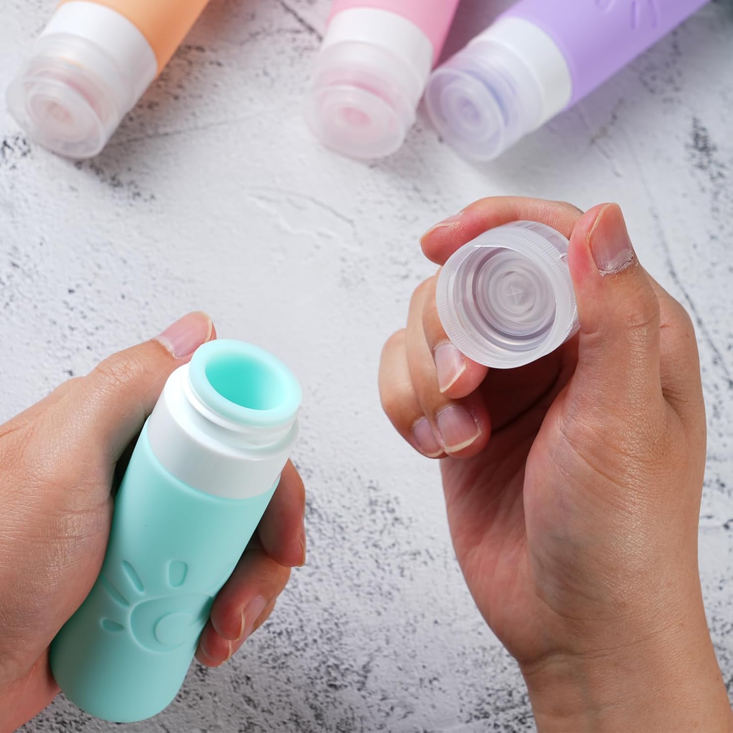 1769356825 Travel Bottles for Toiletries TSA Approved Travel Containers 3oz Leak Proof Travel Tubs Refillable Liquid Travel Accessories for Shampoo Conditioner Lotion Body WashMulticolored C.jpg