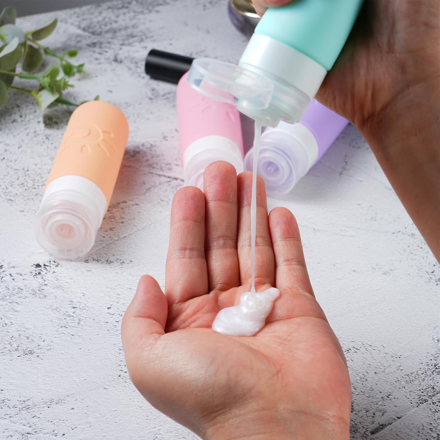 1769356827 Travel Bottles for Toiletries TSA Approved Travel Containers 3oz Leak Proof Travel Tubs Refillable Liquid Travel Accessories for Shampoo Conditioner Lotion Body WashMulticolored C.jpg