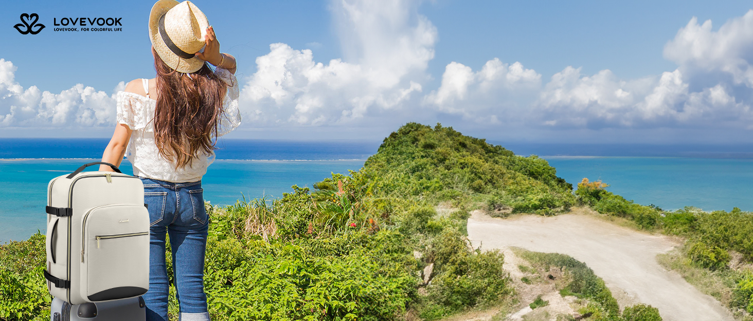 LOVEVOOK 40L Large Travel Backpack for Women Carry on Backpack Airline Approved Personal Item Bag