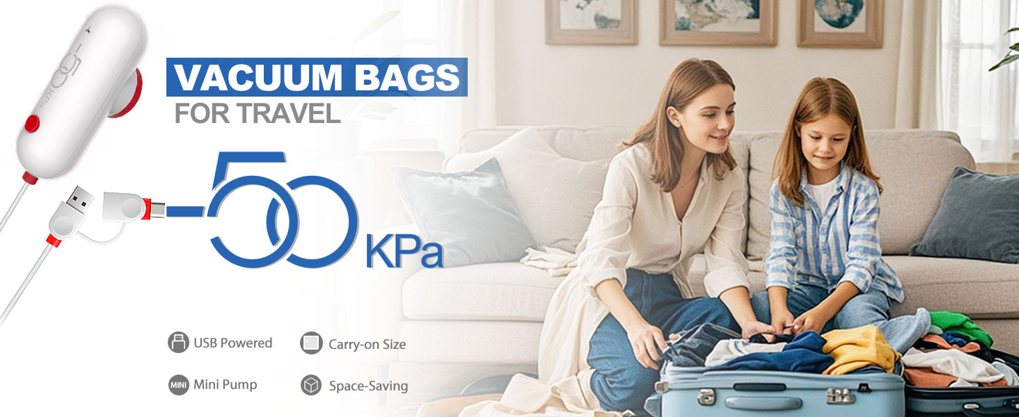 Vacuum bags for tarvel