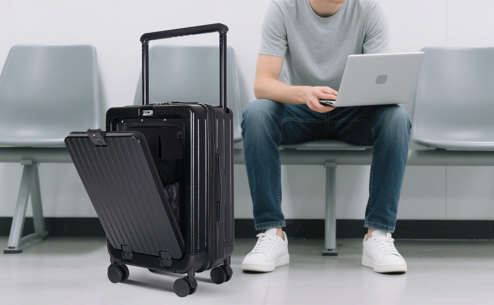 Wide Handle Travel Suitcase