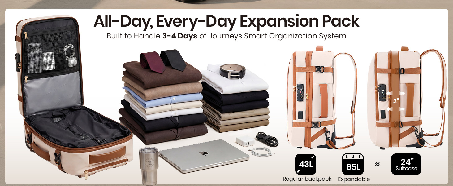 Built to Handle 3-4 Days of Journeys Smart Organization System