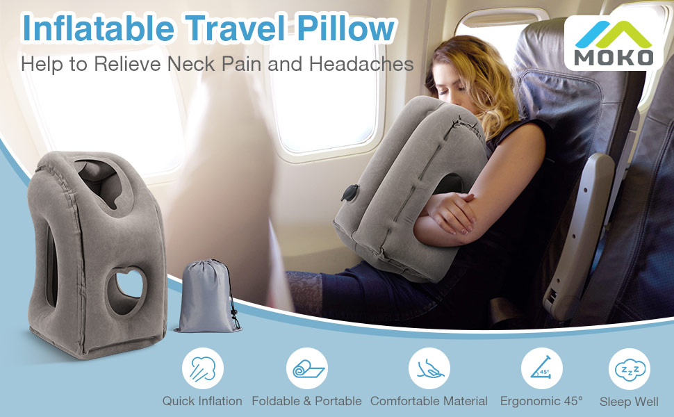 inflatable travel air pillow
