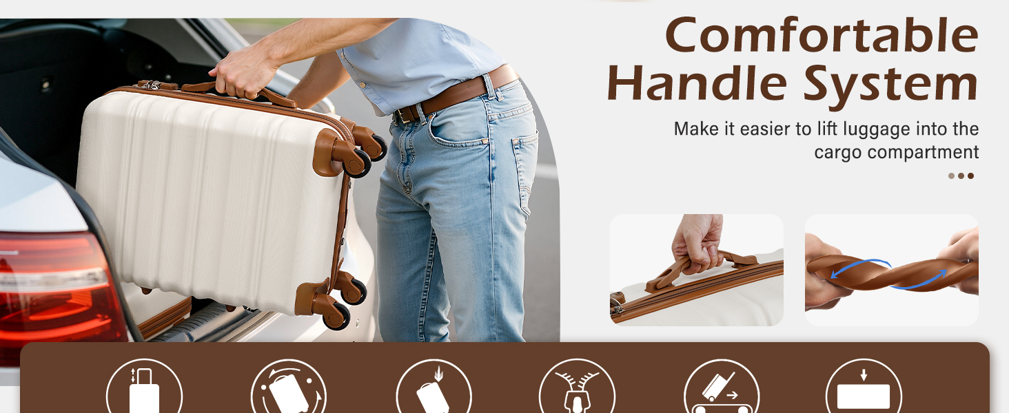 luggage set with double handles