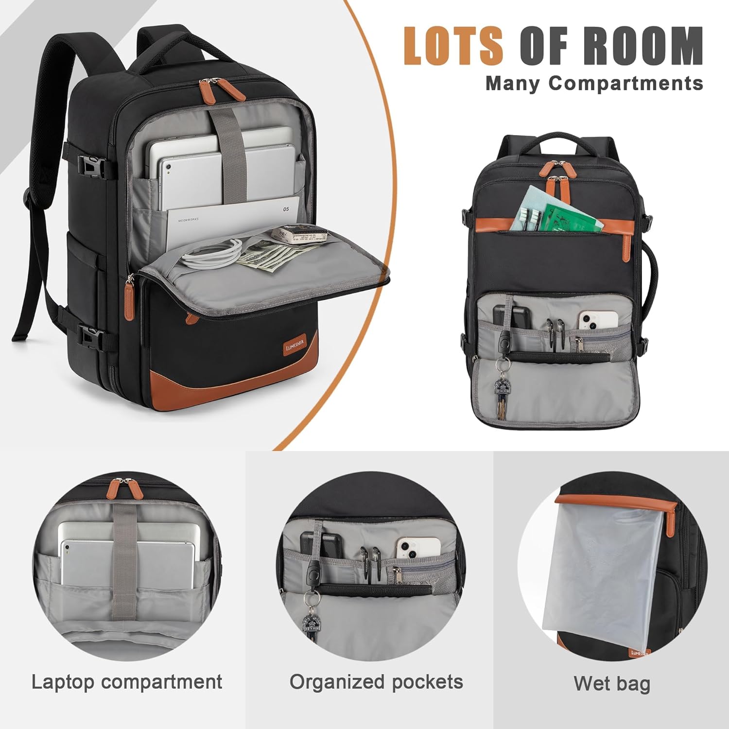 40L Travel Backpack with USB Charging Port Water Resistant Carry On Backpack for Men Women Business Laptop Backpack for Trips Commutes Fits 15.617.3 Inch Laptop.jpg