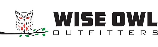 Wise Owl Outfitters logo red black green pillow hammock camping outdoor travel lounging comfort.