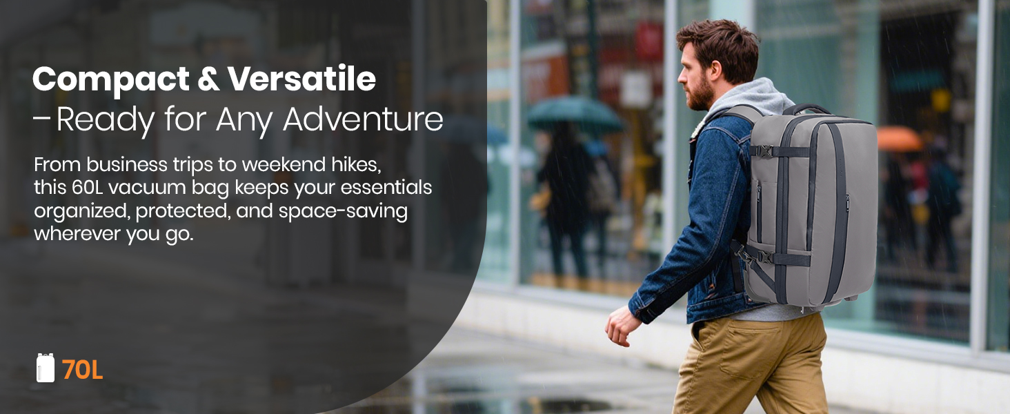 vacuum seal backpack for traveling with wheels