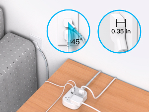 flat plug power strip