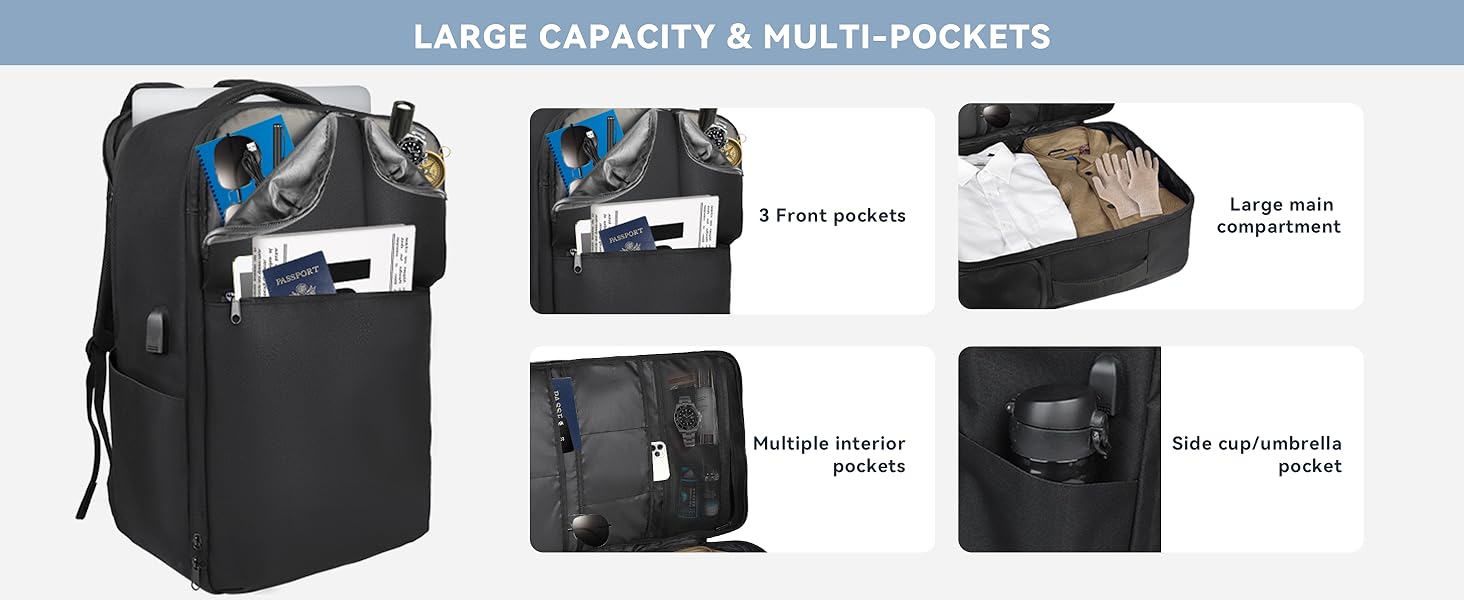 multi pocket backpack backpacks with lots of pockets large laptop bag large capacity travel bag