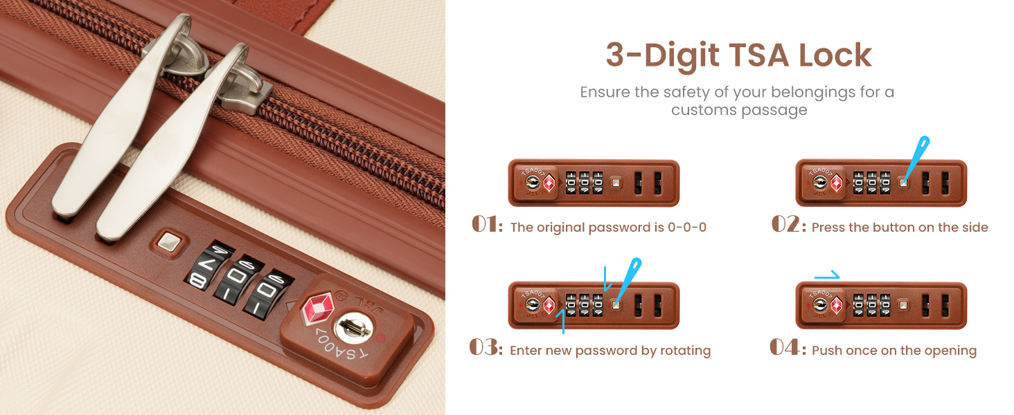 suitcase sets with tsa lock