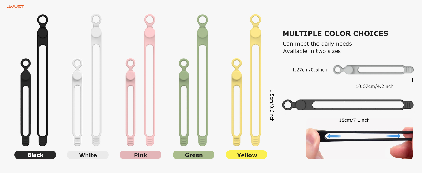 Silicon Cable Strap reusable cord ties cord organizer management cord holder zip tie wire organizer