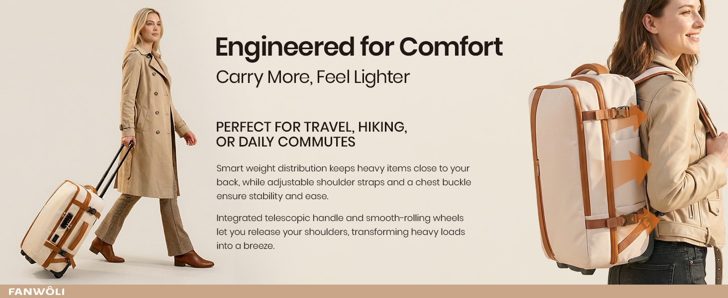 Engineered for Comfort Carry More, Feel Lighter
