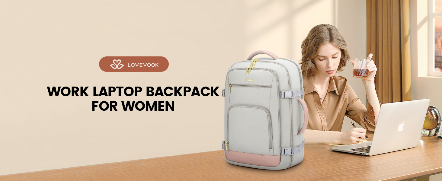 LOVEVOOK Travel Backpack For Women, 40L Carry On Backpack Flight Approved