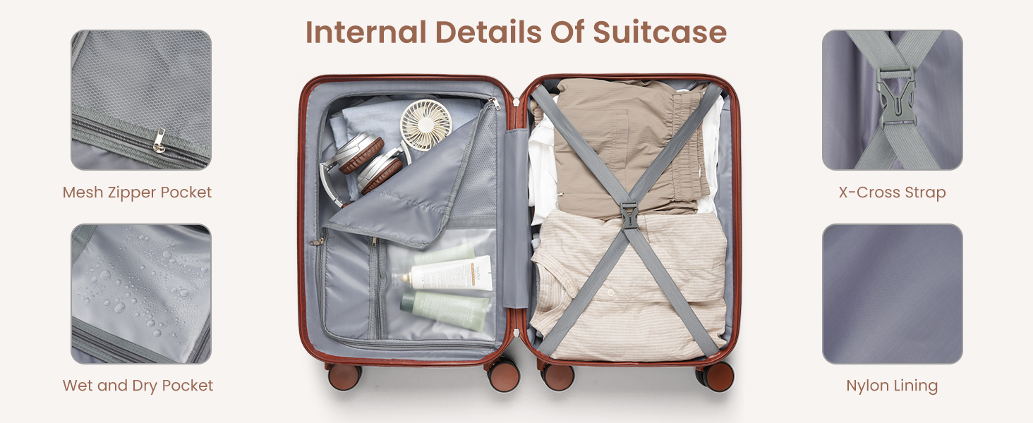 luggage set with backpack