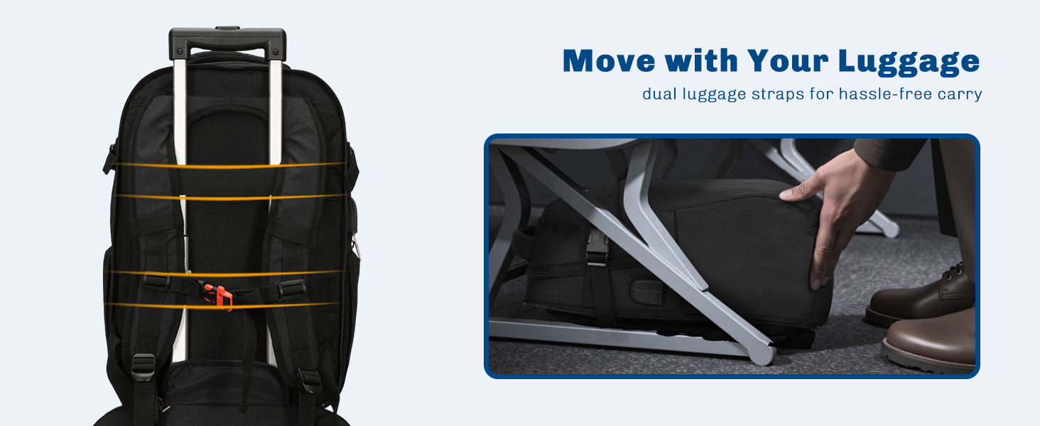 large underseat carry on luggage with wheels personal item bag traveling rolling backpack for adults