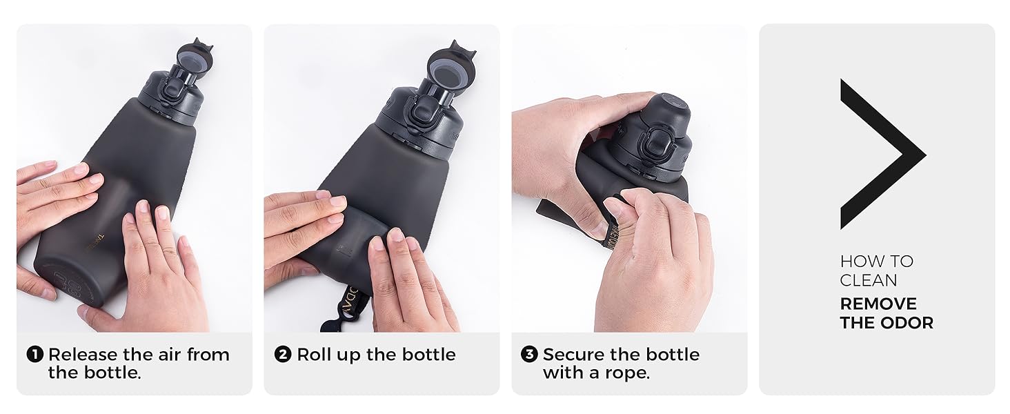how to use the collapsible water bottle