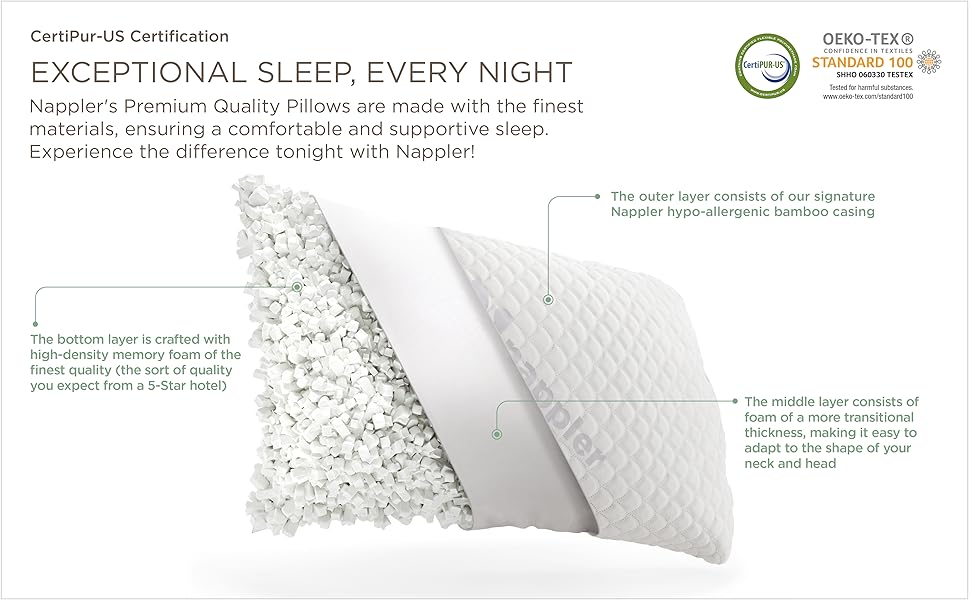 shredded memory foam camping pillow