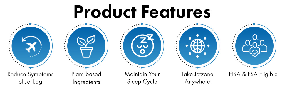 JetZone Product Features - Take Anywhere - HSA FSA Eligible - Stress Mangement - Natural Sleep Aid
