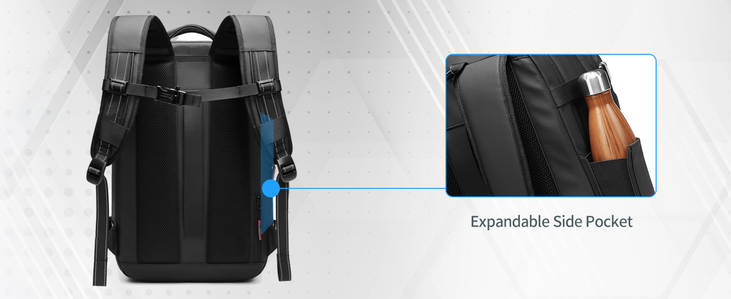 Kuvictewl Vacuum Backpack with Expandable Side Pocket for Bottle