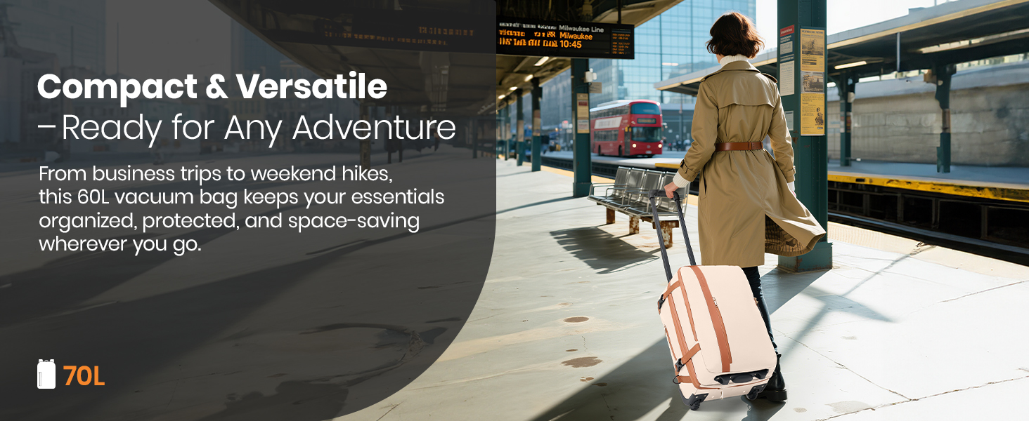 compression backpack with wheels