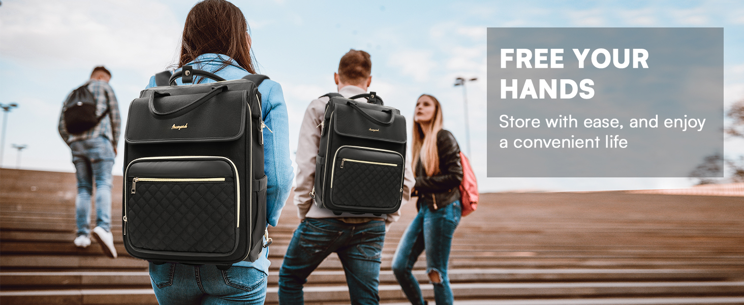 rolling backpack for women