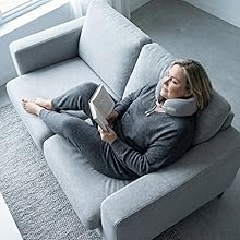 Comfortable memory foam neck pillow for reading watching TV and home relaxation