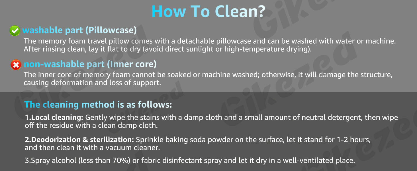 Gikezed travel neck pillow