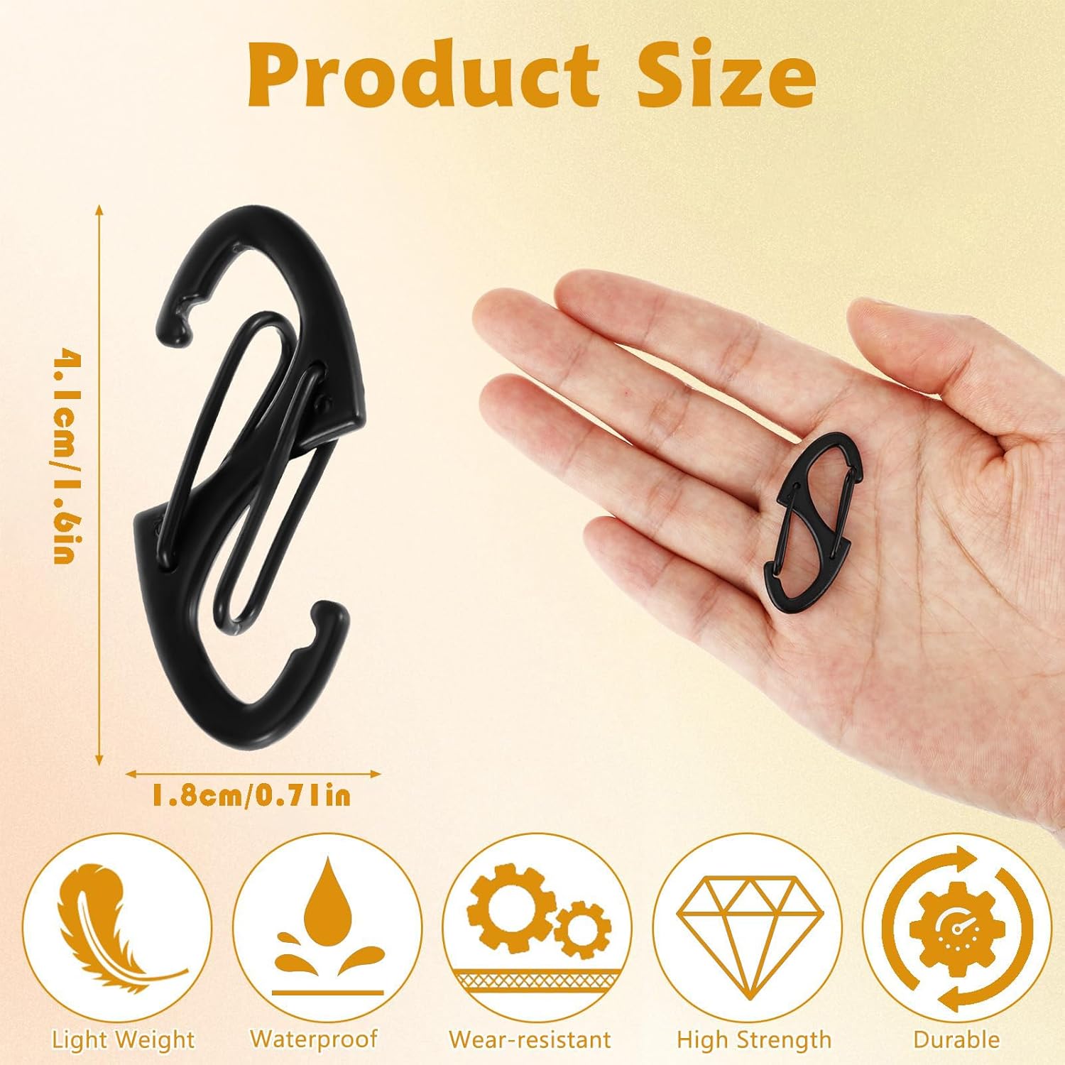 9Pcs Zipper Clip Theft Deterrent Double Opening Lock Zipper Pull Replacement Clips Small Carabiner Clips for Bag Luggage Pickpocket Backpack Purse Traveling Camping Suitcase.jpg