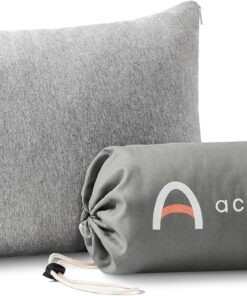 ACCURATEX Camping Pillow-100% Cotton Breathable Cover,Shredded Memory Foam Compressible Travel Pillow,Camping&Travel Accessories-Small Backpacking Pillow Camping Essentials for Sleeping,Car&Airplane