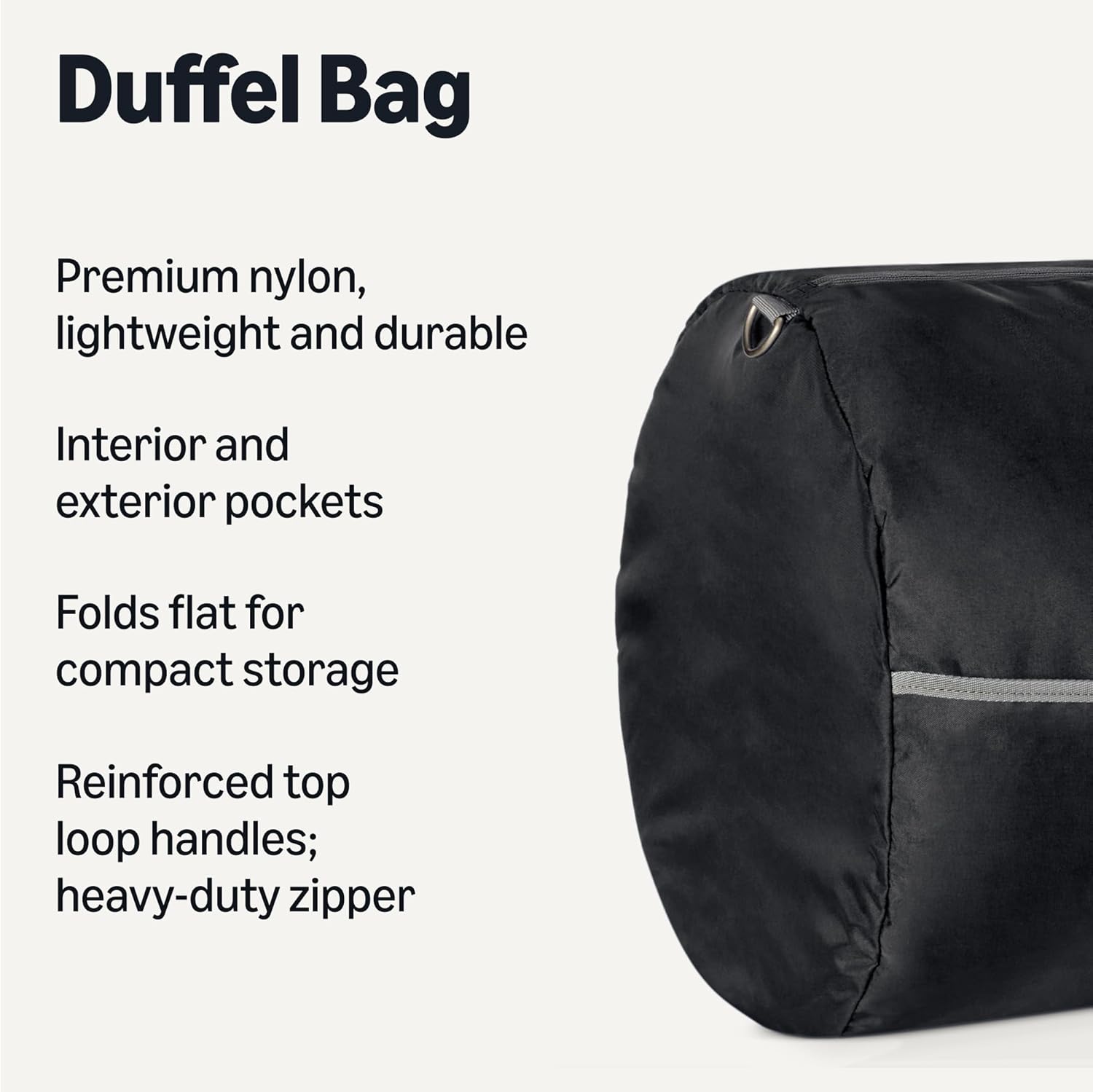 Amazon Essentials 32.4 Extra Large Foldable Nylon Duffel Bag for TravelStorage with Zippered Pockets 9254 Cubic Inch 150L 50 LBS Capacity Black Previously Amazon Basics.jpg