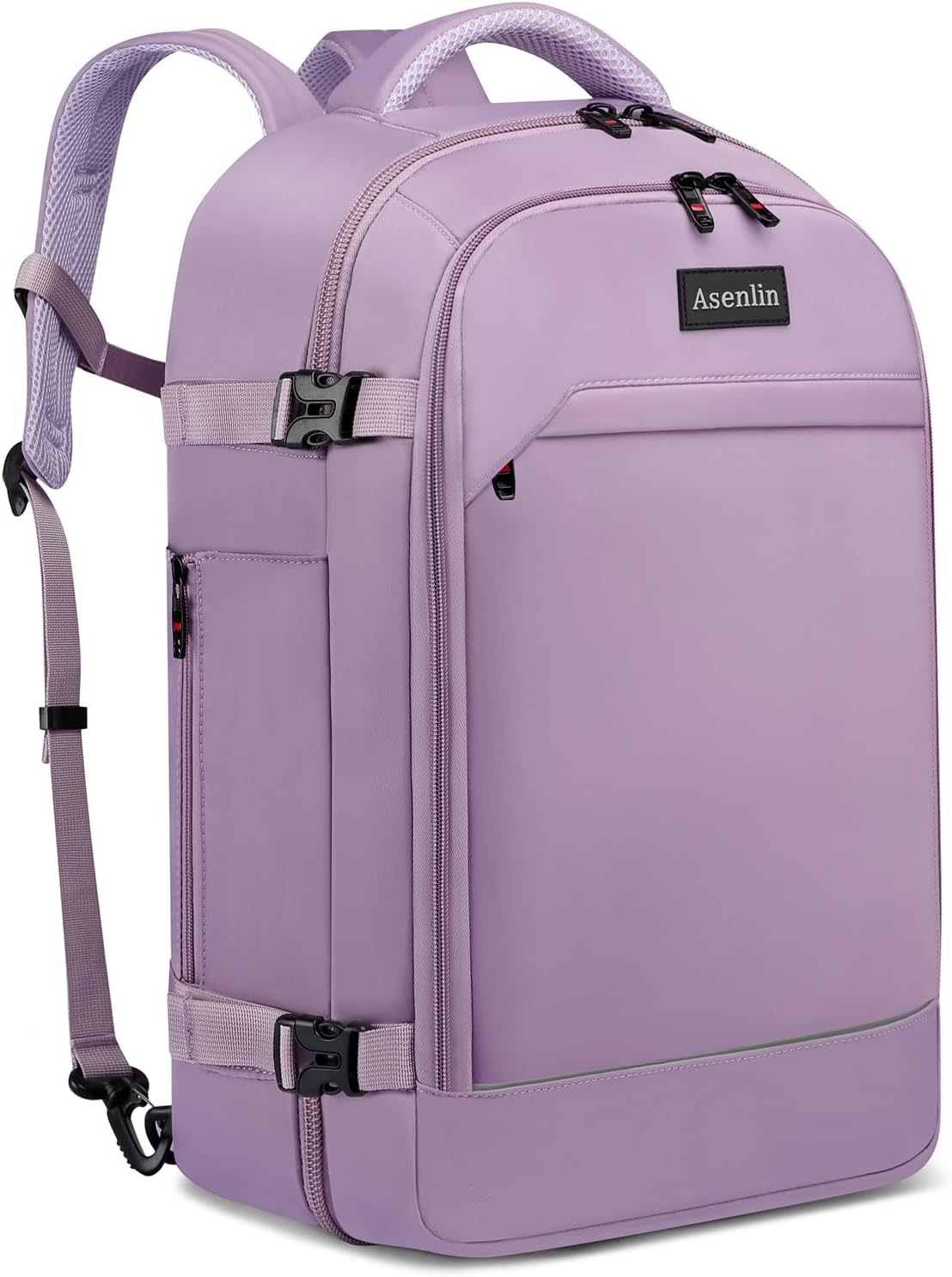 Asenlin 40L Travel Backpack for Women Men,Fit 17.3 Inch Laptop Backpack Flight Approved Luggage Carry On Water Resistant for Weekender Overnight Large Daypack Purple