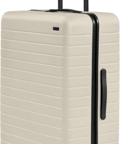 Away Large Checked Luggage, 29 Inch Hardside Suitcase with Spinner Wheels, Lightweight & Durable, TSA Lock, Salt White