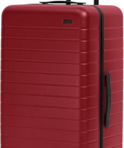 Away Large Trunk Luggage, 31 Inch Hardside Suitcase with Spinner Wheels, Lightweight & Durable, TSA Lock, Ideal for Long Trips, Tango Red