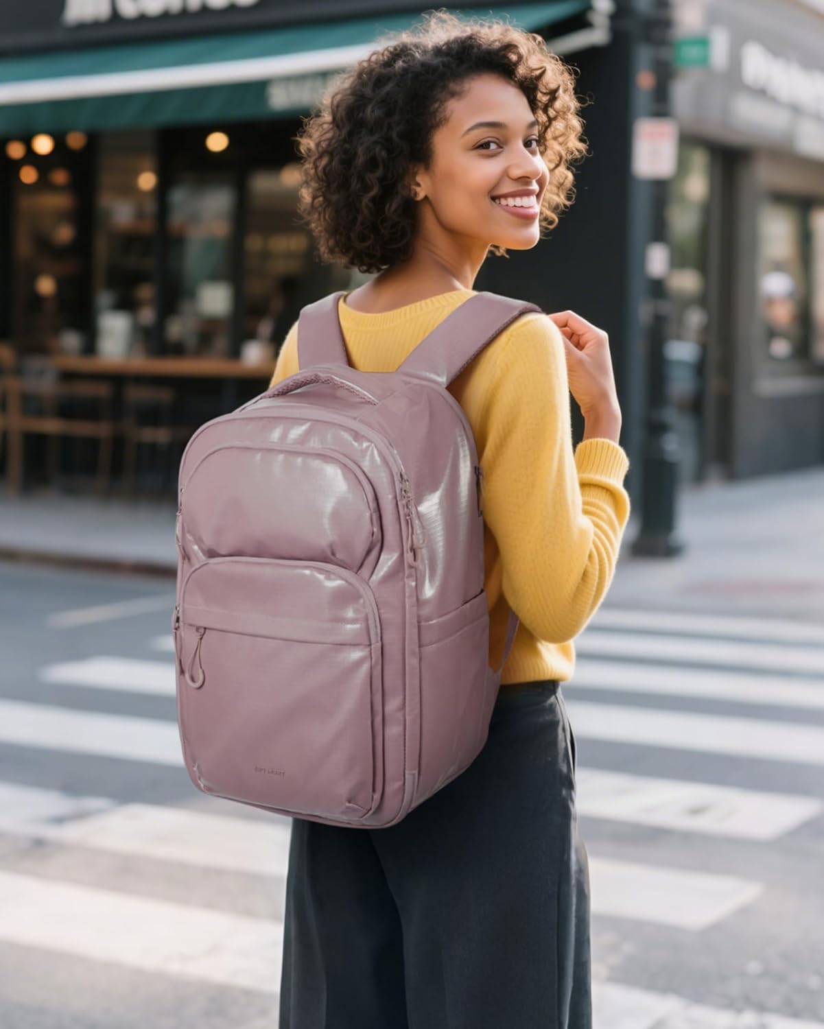 BAGSMART 30L Travel Backpack 15.6 Inch Carry On Backpack Flight Approved Personal Item Travel Bag Water Resistant Weekender Bag Daypack Rose Purple.jpg