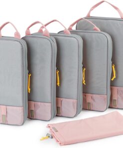 BAGSMART 6 Set /4 Set/2 Set Compression Packing Cubes for Travel, Lightweight Luggage Organizer Bags, Durable Space Saver Bags Travel Essentials