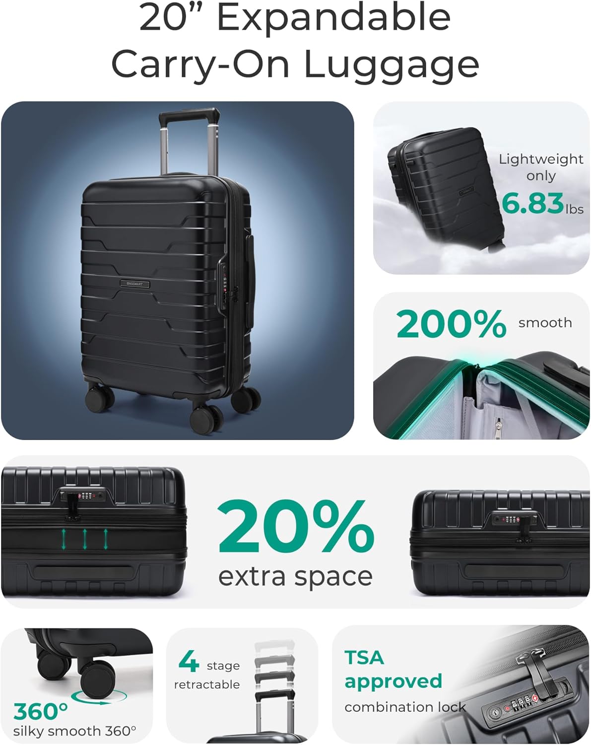 BAGSMART Carry On Luggage 22x14x9 Airline Approved with Spinner WheelsLightweight 20 Inch Luggage with TSA LockExpandable Hard Shell Carry On Suitcases for Men WomenBlack.jpg