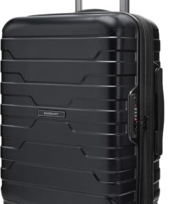 BAGSMART Carry On Luggage 22x14x9 Airline Approved with Spinner Wheels,Lightweight 20 Inch Luggage with TSA Lock,Expandable Hard Shell Carry On Suitcases for Men Women,Black