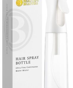 BeautifyBeauties Spray Bottle For Hair – Continuous Mister Spray Bottle for Hairstyling, Cleaning, Plants, Pets, Barbers, Salons, Essential Oil Scents (10.1 Ounce)