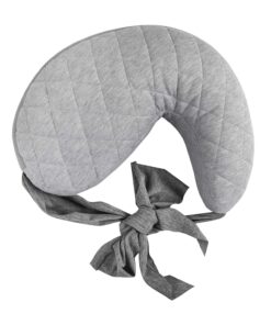 Boppy Anywhere Travel Nursing Pillow, Soft Gray, Plus Sized to Petite with Stretch Belt, Portable Nursing Pillow, Breastfeeding and Bottle-Feeding Support, Machine Washable