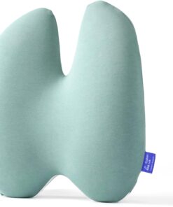 C CUSHION LAB Extra Dense Lumbar Pillow - Patented Ergonomic Multi-Region Firm Back Support for Lower Back Pain Relief - Lumbar Support Cushion with Strap for Office Chair, Car, Sofa - Wellness Green