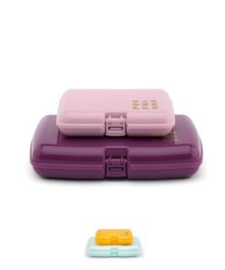 Caboodles Care Pack + Lil Bit Set, Pink & Violet, Travel Organizers for Makeup, Snap-Tight Latch for Mess-Free Travel, Compact Size